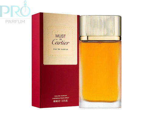 Оригинал Cartier Must Gold 100 ml edp TESTER